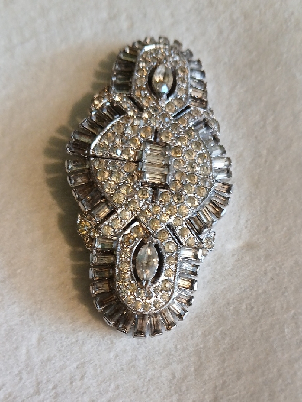 Vintage Ralph Polcini Rhinstone Dress Pin - Picture 3 of 6